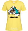 Women's T-shirt Aquarius dog cornsilk фото