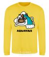 Sweatshirt Aquarius dog yellow фото