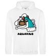 Men`s hoodie Aquarius dog White фото