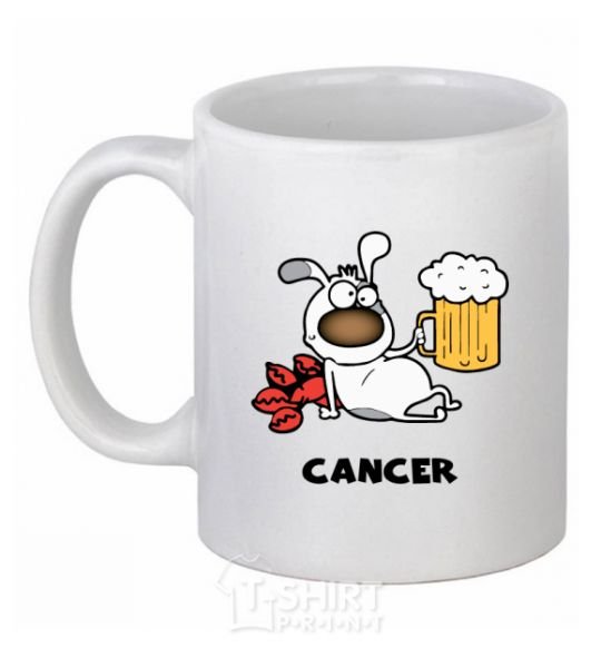 Ceramic mug Cancer dog White фото