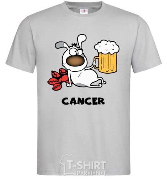 Men's T-Shirt Cancer dog grey фото