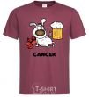 Men's T-Shirt Cancer dog burgundy фото