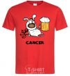 Men's T-Shirt Cancer dog red фото