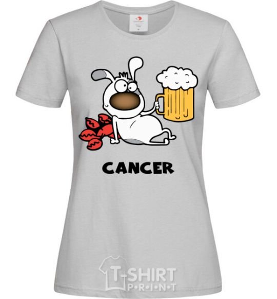 Women's T-shirt Cancer dog grey фото