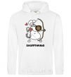 Men`s hoodie Sagittarius dog White фото