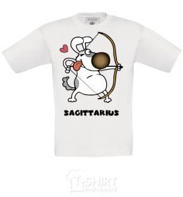 Kids T-shirt Sagittarius dog White фото
