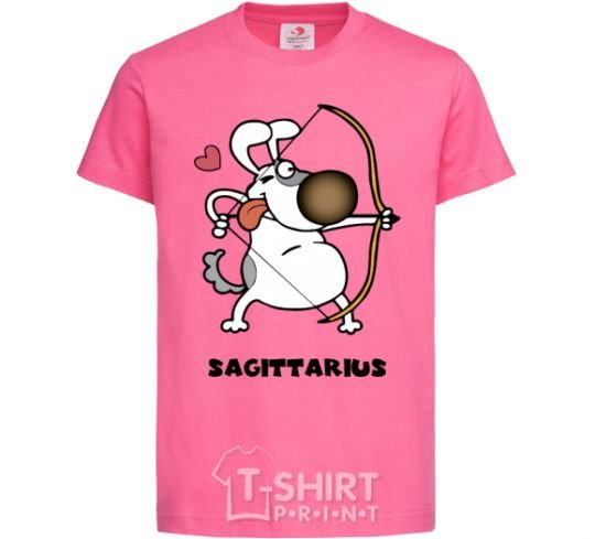 Kids T-shirt Sagittarius dog heliconia фото