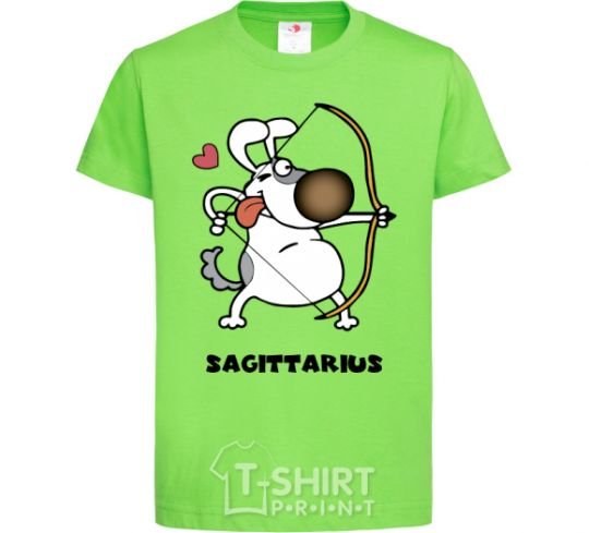 Kids T-shirt Sagittarius dog orchid-green фото