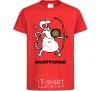 Kids T-shirt Sagittarius dog red фото