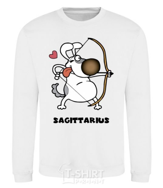 Sweatshirt Sagittarius dog White фото