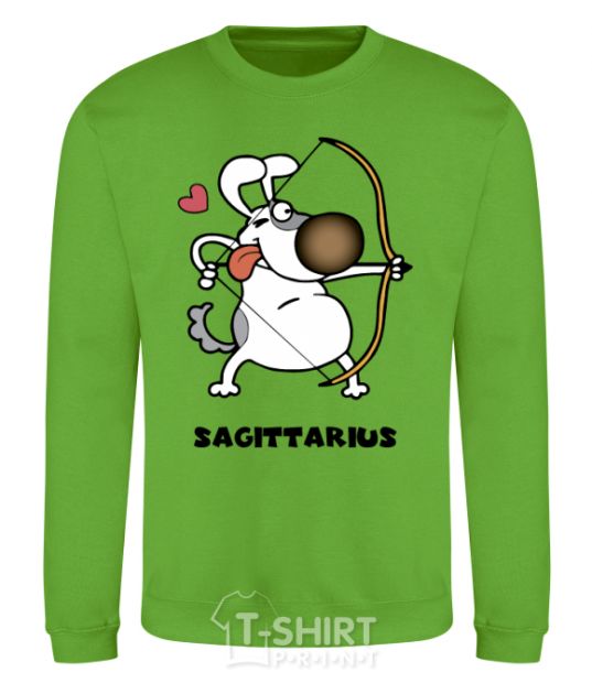 Sweatshirt Sagittarius dog orchid-green фото