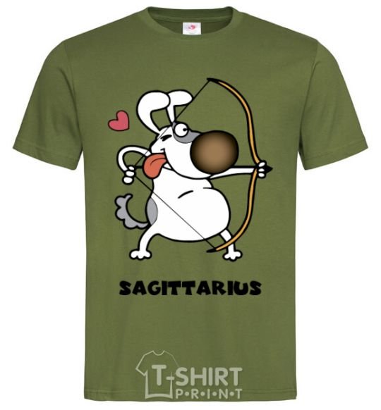 Men's T-Shirt Sagittarius dog millennial-khaki фото