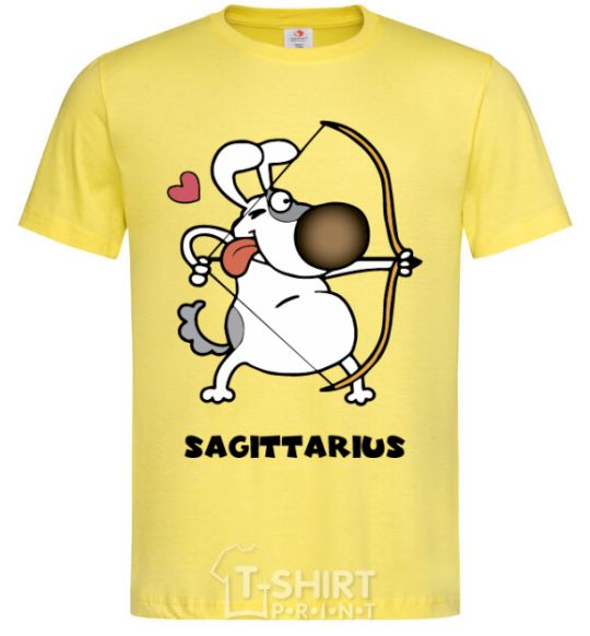 Men's T-Shirt Sagittarius dog cornsilk фото