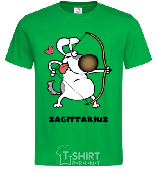 Men's T-Shirt Sagittarius dog kelly-green фото