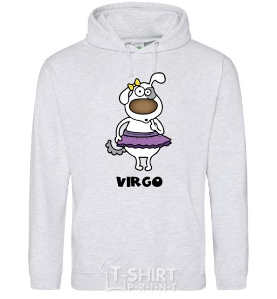 Men`s hoodie Virgo dog sport-grey фото