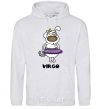 Men`s hoodie Virgo dog sport-grey фото