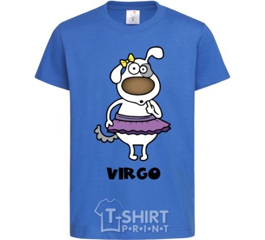 Kids T-shirt Virgo dog royal-blue фото