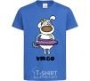 Kids T-shirt Virgo dog royal-blue фото