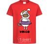 Kids T-shirt Virgo dog red фото