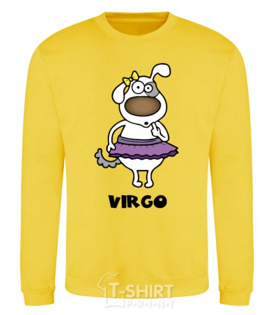 Sweatshirt Virgo dog yellow фото
