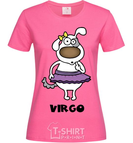 Женская футболка Діва пес Ярко-розовый фото