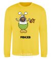 Sweatshirt Pisces the dog yellow фото