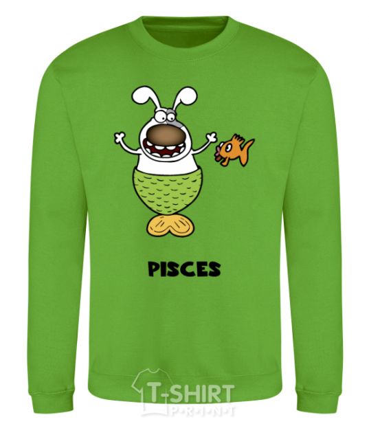 Sweatshirt Pisces the dog orchid-green фото