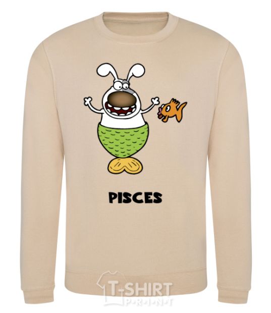 Sweatshirt Pisces the dog sand фото