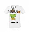 Men's T-Shirt Pisces the dog White фото