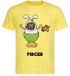 Men's T-Shirt Pisces the dog cornsilk фото