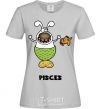 Women's T-shirt Pisces the dog grey фото