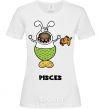 Women's T-shirt Pisces the dog White фото