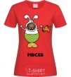 Women's T-shirt Pisces the dog red фото