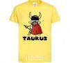 Kids T-shirt Taurus dog cornsilk фото