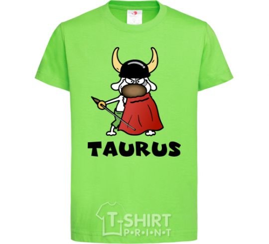 Kids T-shirt Taurus dog orchid-green фото