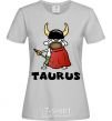 Women's T-shirt Taurus dog grey фото
