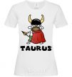 Women's T-shirt Taurus dog White фото