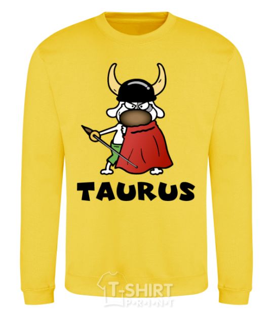 Sweatshirt Taurus dog yellow фото