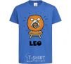 Kids T-shirt Lion dog royal-blue фото