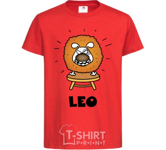 Kids T-shirt Lion dog red фото