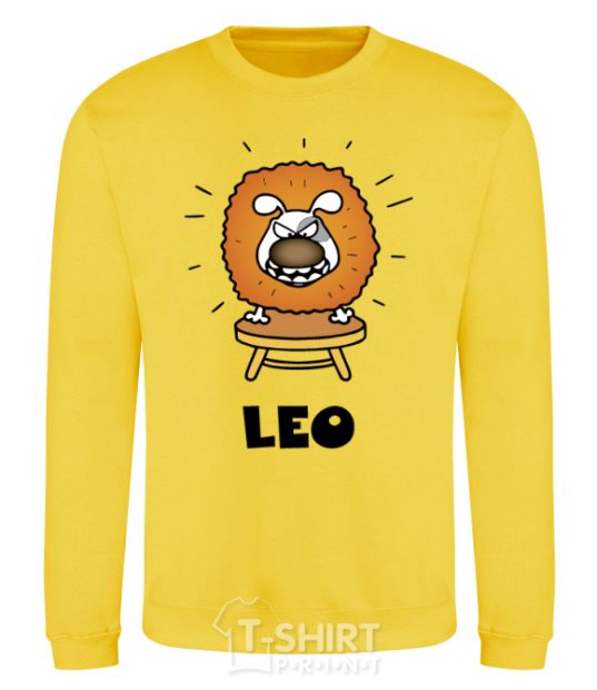 Sweatshirt Lion dog yellow фото