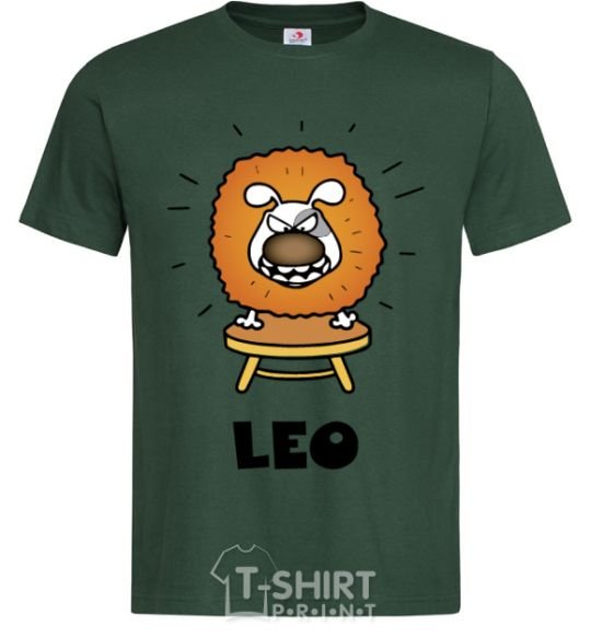 Men's T-Shirt Lion dog bottle-green фото