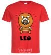 Men's T-Shirt Lion dog red фото