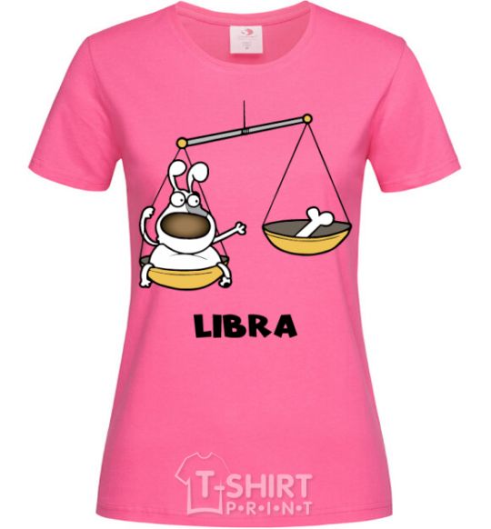 Женская футболка Терези пес Ярко-розовый фото