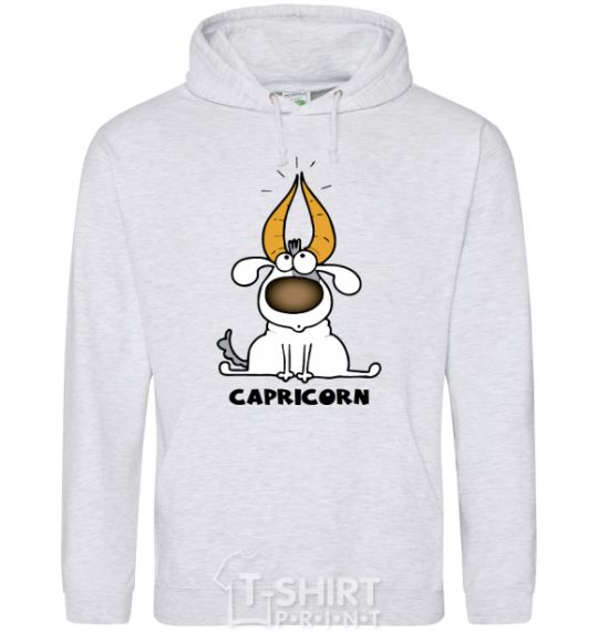 Men`s hoodie Capricorn dog sport-grey фото