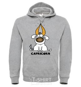 Men`s hoodie Capricorn dog sport-grey фото