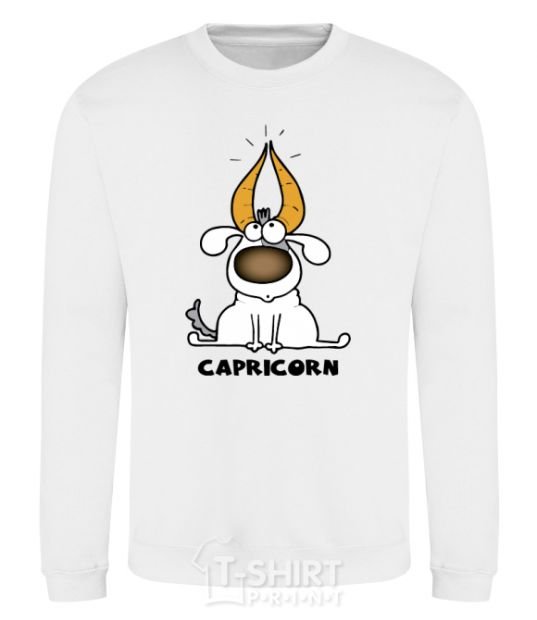 Sweatshirt Capricorn dog White фото