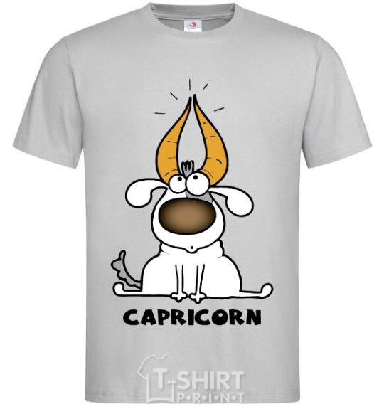 Men's T-Shirt Capricorn dog grey фото