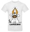 Men's T-Shirt Capricorn dog White фото