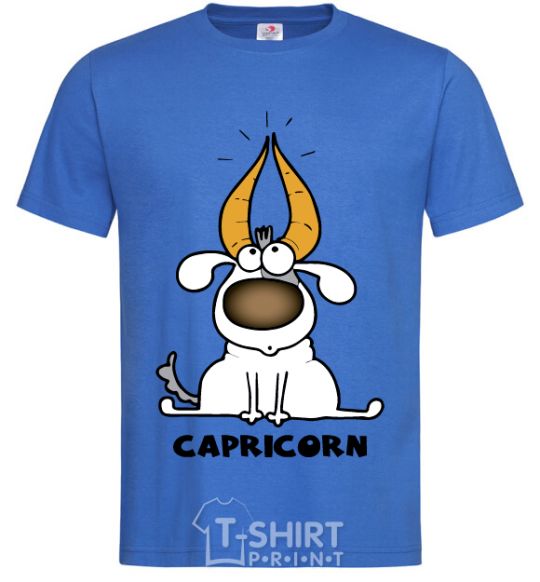 Men's T-Shirt Capricorn dog royal-blue фото